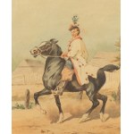 Kajetan Kosinski (1847 Luzhany, Bukovina - 1935 Lviv), Krakowiak on horseback