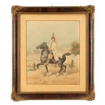 Kajetan Kosinski (1847 Luzhany, Bukovina - 1935 Lviv), Krakowiak on horseback