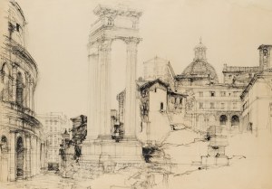 Henryk Dąbrowski (1927 Warszawa - 2006 Warszawa), Rzym. Forum Romanum , 1965