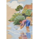 Hanna Korczak-Idzinska (1913 - 2011), Washerwoman by the River, 1938