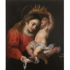 Cornelius Schutt (1597-1655),, Cornelius Schutt (1597-1655), Mary Crowned by Baby Jesus