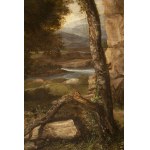 French master of the 18th century, LANDSCAPE PAINTING WITH BIBLICAL SCENE