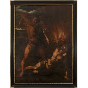 Italian painter of the 17th century, Italian painter of the 17th century. Cain kills Abel