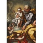 Italian master 18th century, Italian master 18th century , Saint Joseph, Baby Jesus and Angels
