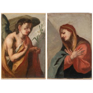 Austrian painter, Austrian painter, 18th century, Annunciation, pair of paintings