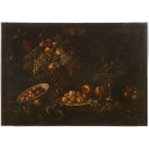 Still life painter in the 17th century style, LARGE, REPRESENTATIVE FRUIT STILL LIFE