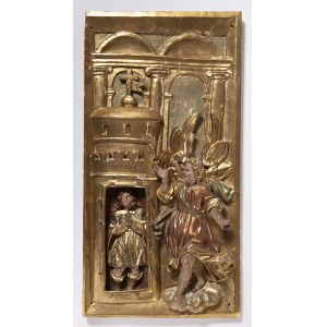 Spanish Master, second half of the 16th century, An angel comforts the imprisoned saint. Roch (?)