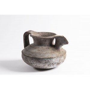 Flat-Bellied Jug with Handle, Pre-Columbian, Flat-Bellied Jug with Handle, Pre-Columbian