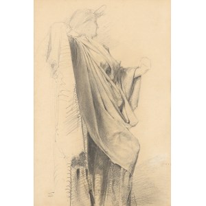 Henryk Rodakowski (1823-1894), Study of the robe of the personification of the Drama, 1883