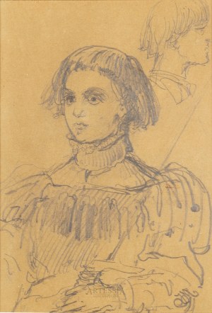 Jan Matejko (1838-1893), Szkic postaci w stroju renesansowym - chłopiec