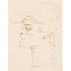 Jacek Malczewski (1854-1929), Porträt einer Ballerina mit Hut
