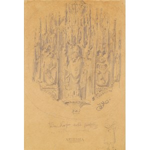 Jan Matejko (1838-1893), Arcybiskup Wincenty Kot h. Doliwa - rysunek wg pieczęci z XV w.
