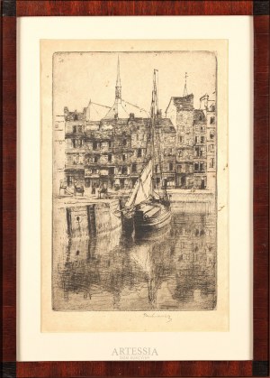 Józef Pankiewicz (1866-1940), Stary port w Honfleur, 1906