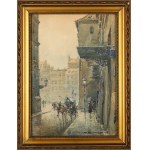 Wladyslaw Chmielinski (1911-1979), The Old Town in Warsaw and the horse-drawn carriage