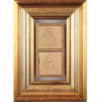Nikifor Krynicki (1895-1968), Two drawings with depictions of saints