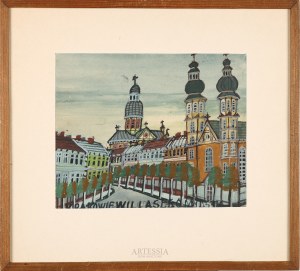 Nikifor Krynicki (1895-1968), Widok Krakowa z dwoma kościołami