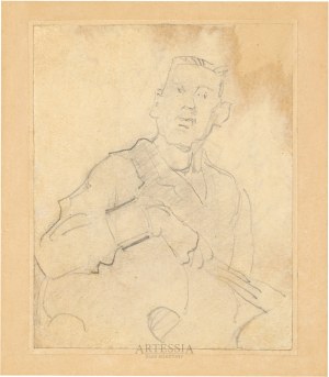 Stanisław Lentz (1861-1920), Autoportret z paletą i pędzlami