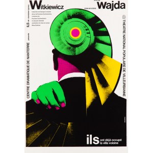 proj. Roman CIEŚLEWICZ (1930-1996), Andrzej Wajda, Ils de Stanislaw -Ignacy Witkiewicz, Theatre National Populaire de Villeurbanne
