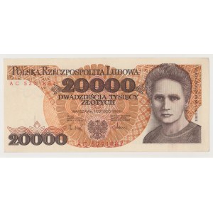 20.000 złotych 1989 - AC rzadkie