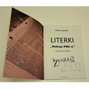 katalog LITERKI “małego PRL-u” z adnotacją + brudnopis