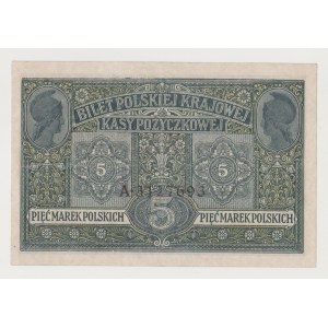 5 Mark 1916 Generalkarte Serie A