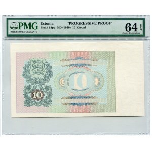 Estonia 10 Krooni 1940 (ND) PMG 64 EPQ