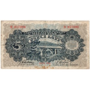 Latvia 5 Lati 1940