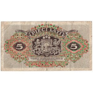 Latvia 5 Lati 1940