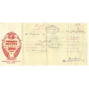 Latvia Riga Promissory Note 2000 Latu 1938