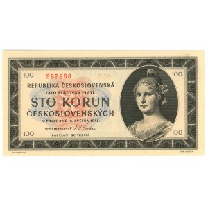 Czechoslovakia 100 Korun 1945 Specimen