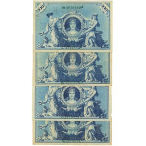 Germany - Empire 4 x 100 Mark 1908