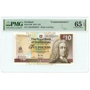 Scotland 10 Pounds 2012 PMG 65 EPQ Gem UNC