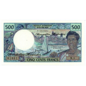 New Hebrides 500 Francs 1979 (ND)