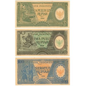 Indonesia 25 - 50 - 100 Rupiah 1964