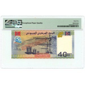 Djibouti 40 Francs 2017 Specimen PMG 65 EPQ Gem UNC