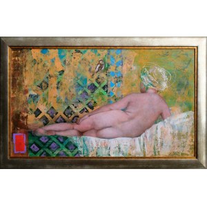 Barbara Lavender, Nude in a Turban, 2020
