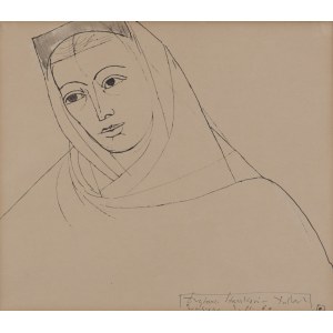 Tadeusz Kulisiewicz (1899 Kalisz - 1988 Warschau), Indische Frau aus dem Zyklus Indien, 1956