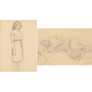 Andrzej Wróblewski (1927 Vilnius - 1957 Tatra Mountains), [Figural Composition No. 749][Sketch for Attention, it's coming!, Figural Composition No. 749] - double-sided work, ca. 1955