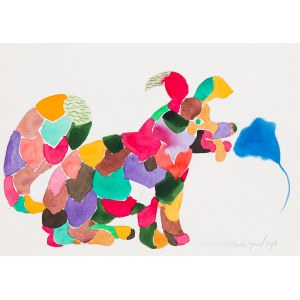 Ryszard Grzyb (b. 1956, Sosnowiec), Dog in colored scales, 2007