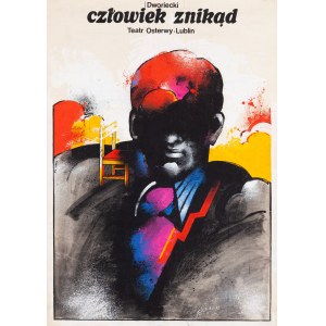 Waldemar Świerzy (1931 Katowice - 2013 Warszawa), Projekt plakatu Człowiek znikąd, 1974