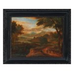 Unknown painter, Ideal river landscape, German/Dutch School