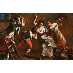 Venetian painter, 18th century, Tavern scene