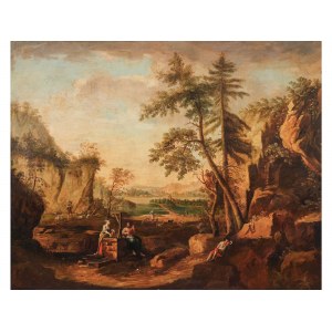 Monumental landscape painting of classicism, Marco Ricci