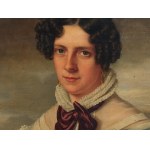 Portrait of a woman, Oil on metal