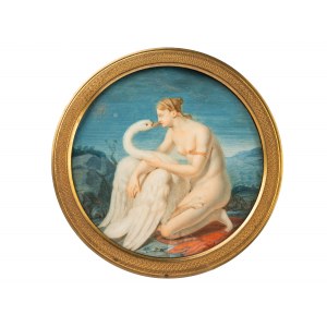 Leda with the swan, Watercolour miniature, Around 1820/40