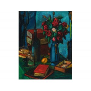 Robin Christian Andersen, Vienna 1890 - 1969 Vienna, Still Life with Flowers and Books