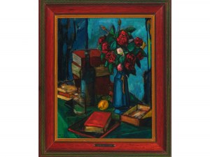 Robin Christian Andersen, Vienna 1890 - 1969 Vienna, Still Life with Flowers and Books