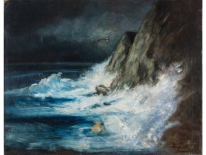 Karl Wilhelm Diefenbach, Hadamar 1851 - 1913 Capri, Circle of, Coastal landscape near Capri