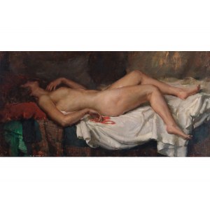 Karl Truppe, Ebenthal 1887 - Viktring 1959, Reclining female nude