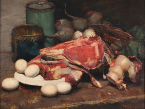 Karl Truppe, Ebenthal 1887 - Viktring 1959, Still Life with Eggs